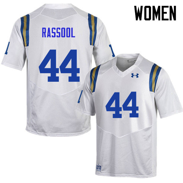 Women #44 Alex Rassool UCLA Bruins Under Armour College Football Jerseys Sale-White